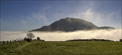 Morning mist round  Carn Fadryn.