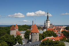 Tallinn - Blick vom Domberg über die Altstadt zur Ostsee