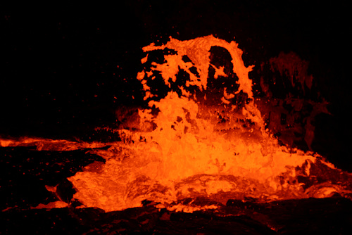 Bubbling Lava Shooting Dozens of Metres