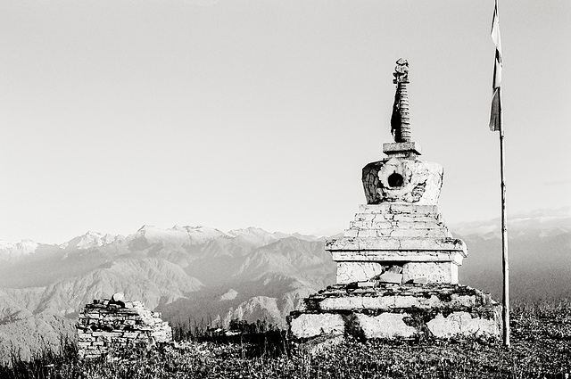 a stupa in southern himalaya
