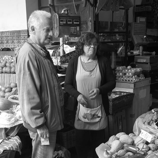 Happy people at Funchal Workers' Market