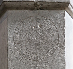 c14 dominical calendar disc graffiti, eastry church, kent (13)