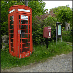 village post and phone box