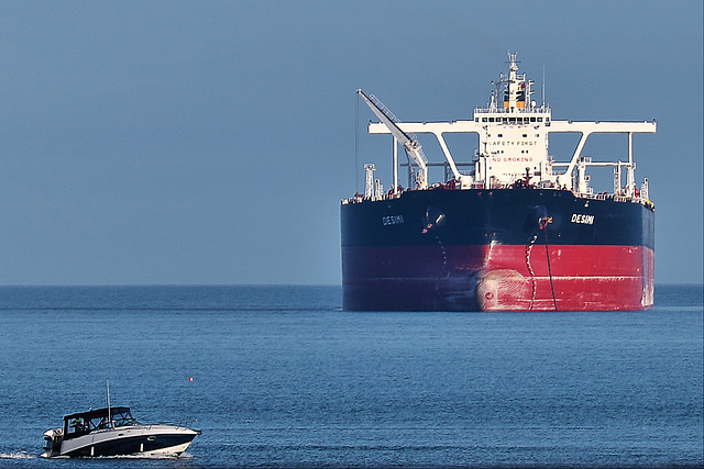 Oil tanker "Desimi" in Weymouth Bay