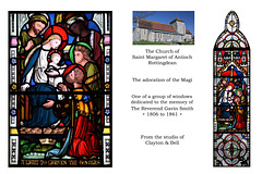 Saint Margaret - Rottingdean - The Adoration of the Magi - In Memory of The Reverend Gavin Smith - by Clayton & Bell 1861