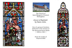 St Margaret Rottingdean Jesus is Baptized - In Memory of The Reverend Gavin Smith - by Clayton & Bell 1861