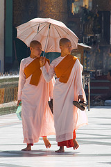 Nonnen in der ShwedagonPagode