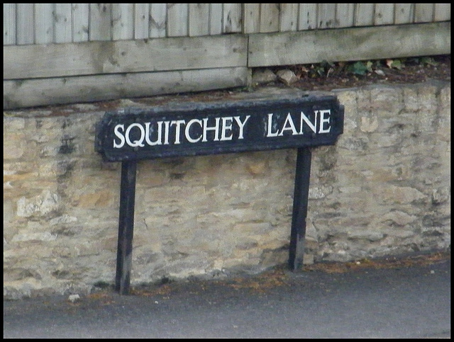 Squitchey Lane street sign