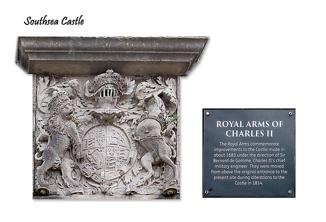 Southsea Castle Charles II arms 11 7 2019