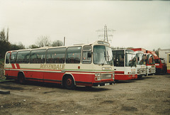 Rossendale Transport and Ellen Smith coaches at the Rochdale yard – 16 Apr 1995 (260-34)