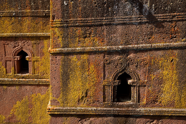 Fragment of the facade of Saint George, Lalibela