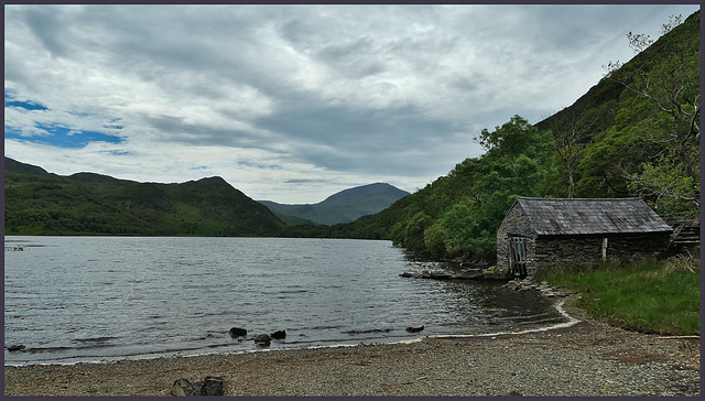 Lake ''Llyn Dinas'' - Wales - UK....(p.i.p boat house)
