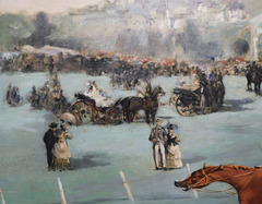 Detail of Races in the Bois de Boulogne by Manet in the Metropolitan Museum of Art, December 2023