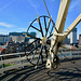 Turning wheel of windmill De Valk (The Falcon)
