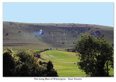 The Long Man of Wilmington from the edge of the village - 15.9.2018