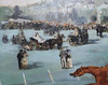 Detail of Races in the Bois de Boulogne by Manet in the Metropolitan Museum of Art, December 2023