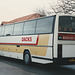 Dack (Rosemary Coaches) B493 UNB at Mildenhall - 10 Feb 1990