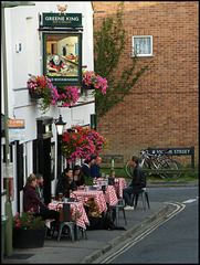 pub tables on the street