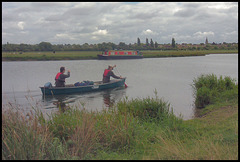 canoeists at Port Meadow
