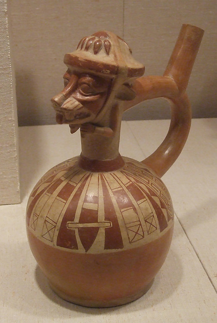 Moche Stirrup-Spout Bottle: Fox Warrior in the Metropolitan Museum of Art, February 2012