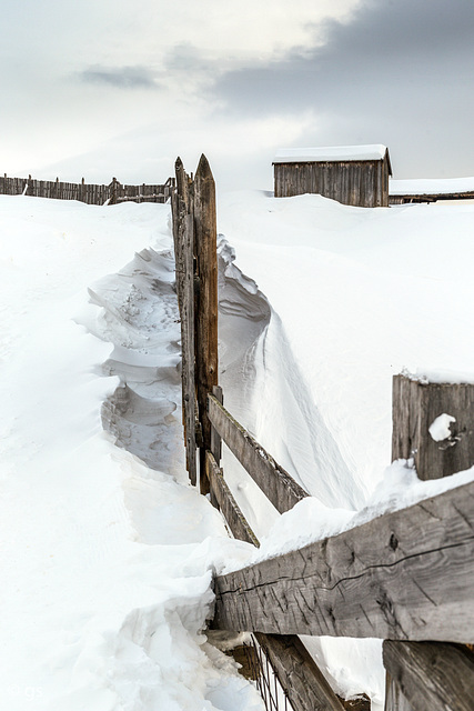 Snowdrift fence