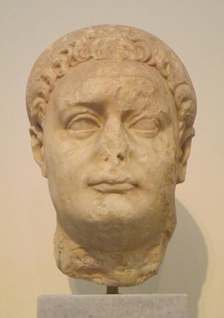 Portrait Head of the Emperor Domitian from Athens in the National Archaeological Museum of Athens, May 2014