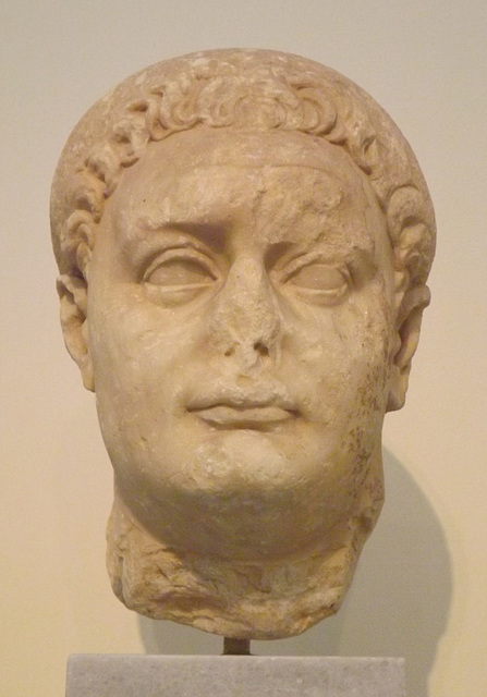 Portrait Head of the Emperor Domitian from Athens in the National Archaeological Museum of Athens, May 2014