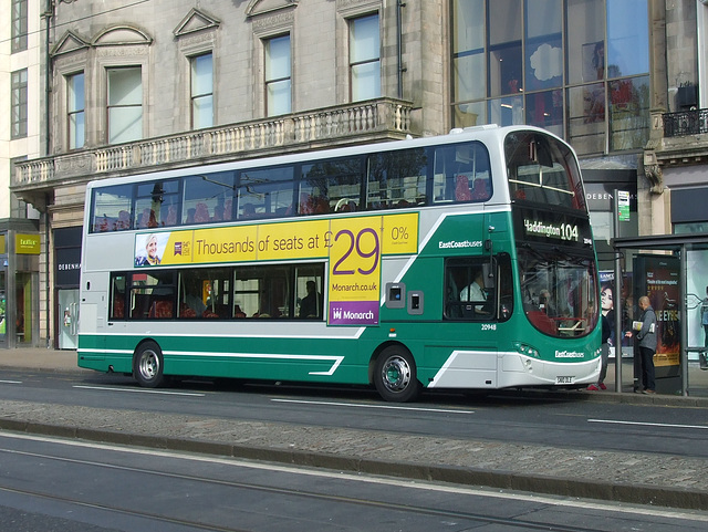 DSCF7073 East Coast Buses 20948 (SN10 DLE) in Princes Street, Edinburgh - 6 May 2017