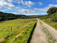 The track to Shenachie from Ruthven in the Findhorn valley
