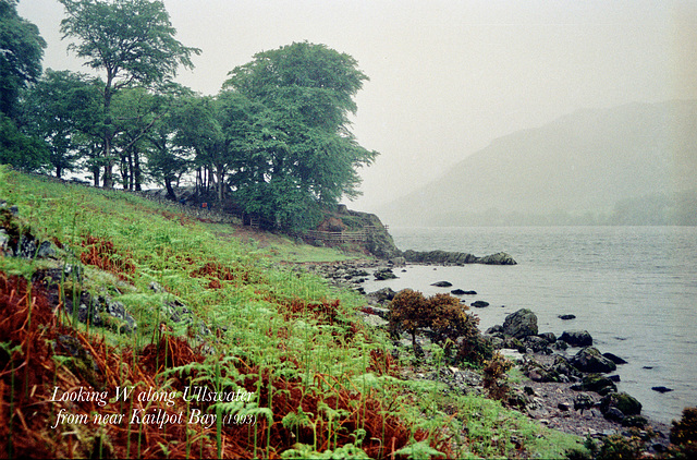 Looking W along Ullswater from near Kailpot Bay (Scan from May 1993)