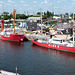 Blick vom Riesenrad:  ELBE 1 und ELBE 3 zu Besuch beim Harburger Hafenfest