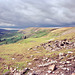 Looking northwest along Fremington Edge from near the disused Chert Quaries. (Aug 1993, scan)