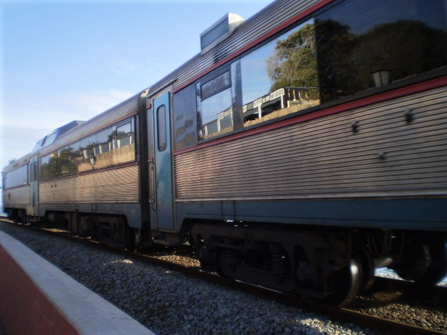 Regional train arriving from Vila Real de Santo António.