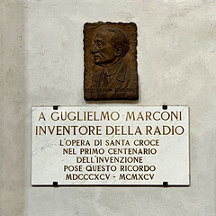 Florence 2023 – Santa Croce – Monument for Marconi