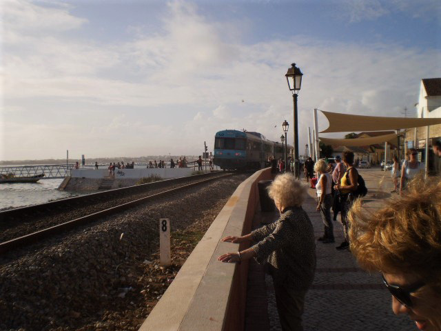 The train from Vila Real de Santo António is approaching Faro Central Station.