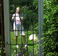 Mirror in the garden.