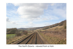 North Downs viewed from a train - 5.3.2015