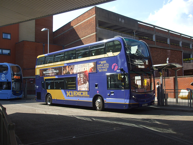 DSCF1699 First Eastern Counties 33811 (YX63 LJY) in Norwich - 11 Sep 2015
