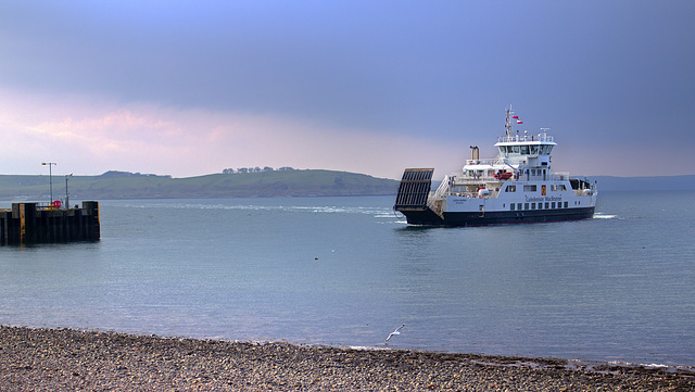 The MV 'Loch Shira' approaching Largs Ferry Terminal