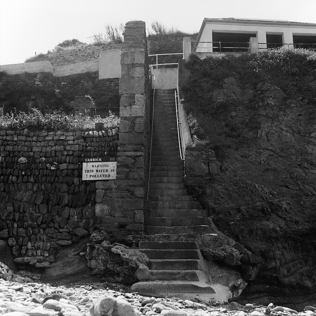 Cliff steps at St Agnes - 1981