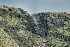 Kinder Downfall - Uphill waterfall in high winds