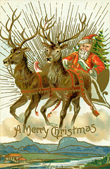 A Merry Christmas from Wild-Eyed Santa and His Galloping Reindeer