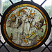 The Temptation of St. Anthony Stained Glass Roundel in the Cloisters, June 2011