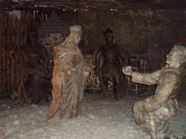 Historic scene with salt sculptures.