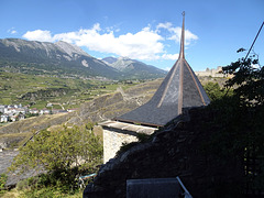 Blick von der Kirche Notre-Dame de Valère in Sion Talaufwärts