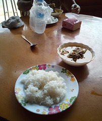 Le repas du midi est servi !!   (Cambodge)