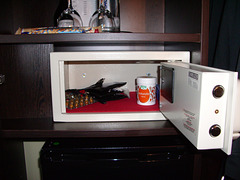 Hotel safe - odd contents