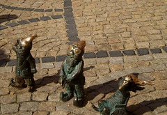 Bronze dwarfs - tourists.