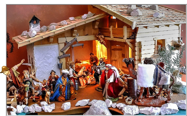 Christmas nativity scene at 3-King's Day. ©UdoSm