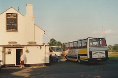 HTT: Eniway JBZ 4909 and Semmence A583 MEH at the Dog and Partridge, Barton Mills - 27 Jun 1993 (199-5)